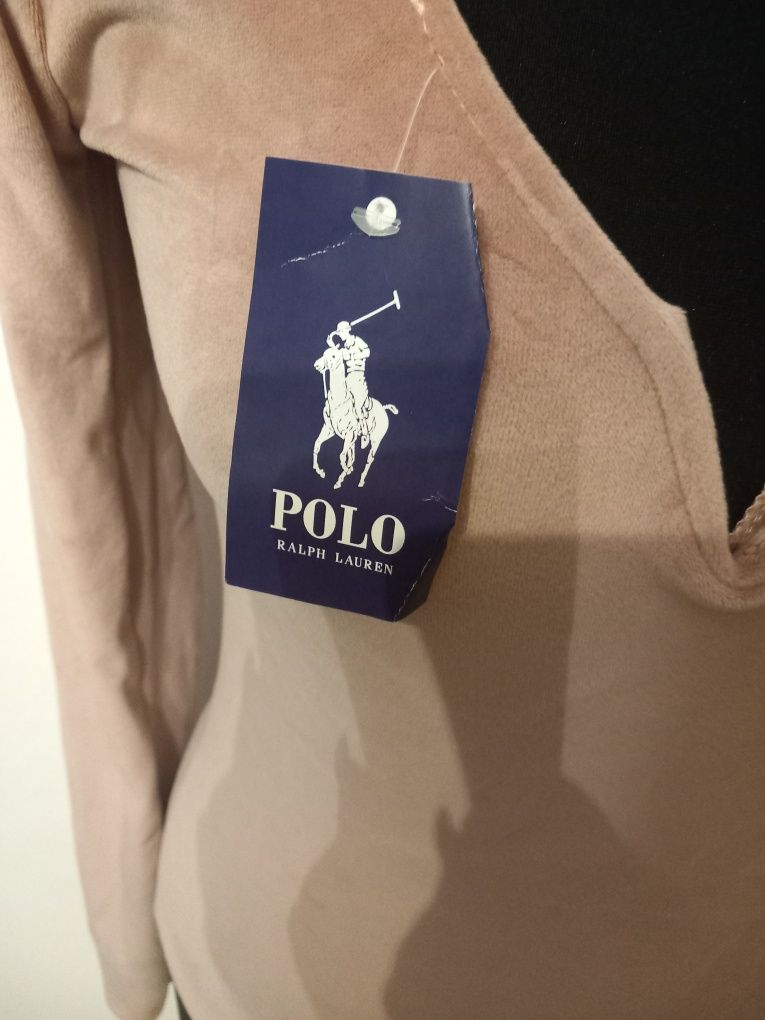 Nowe z metkami welurowe body Polo Ralph Lauren roz S