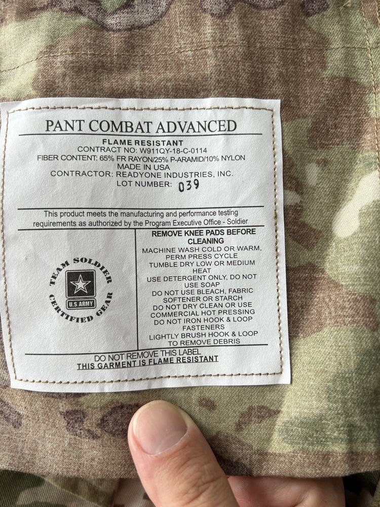 Штани US Army Combat Pants Multicam OCP під наколінники