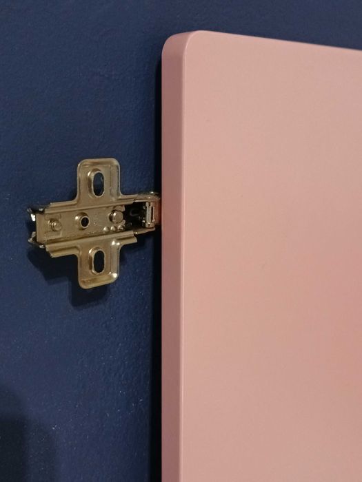 Dwoje drzwi do szafy IKEA Stuva Malad różowe z zawiasami cichy domyk