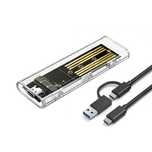Obudowa dysku SSD Kieszeń NVMe+SATA M.2 NGFF USB 3.1 USB-C 4TB 10Gbps