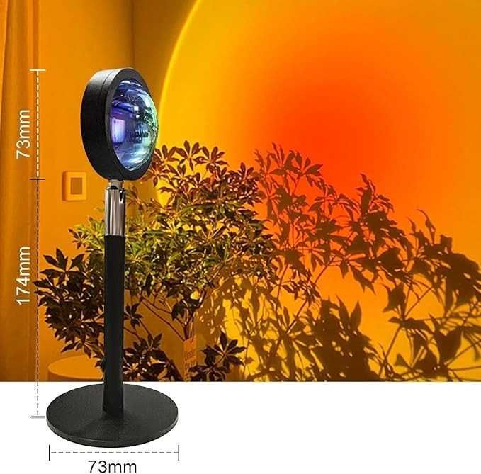 Lampa GY Sunset Light – projektor zachodu słońca RGB, Bluetooth