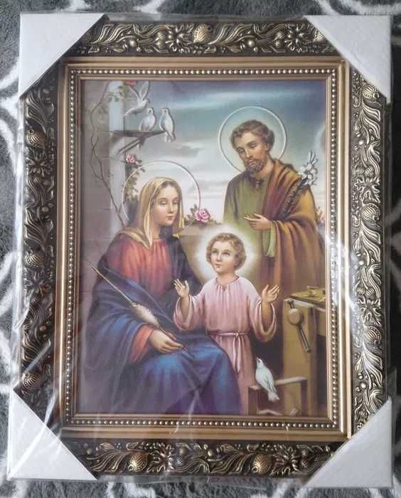 Obraz Święta Rodzina w pięknej ozdobnej ramie 41cm x 51cm