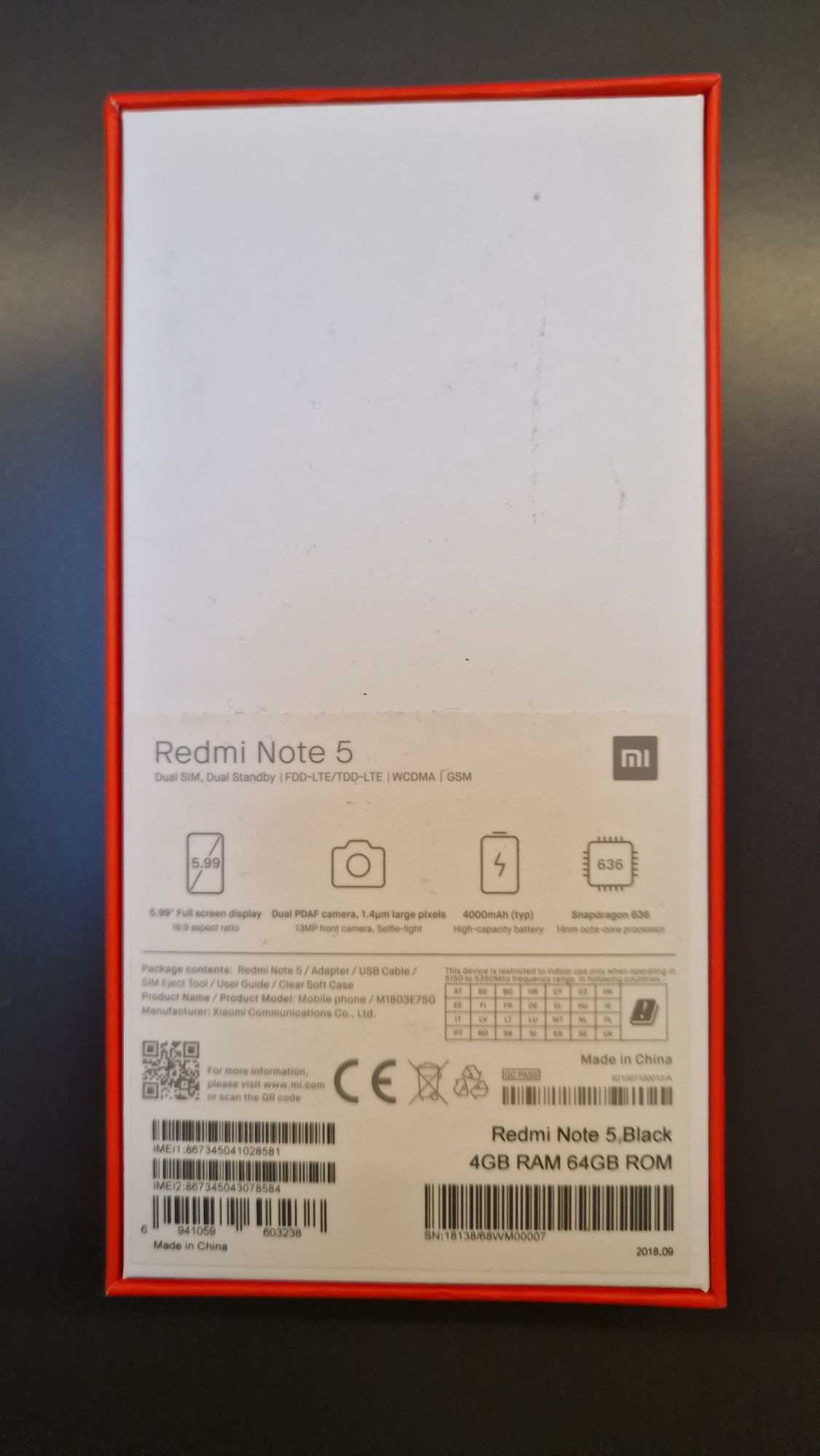 Xiaomi Redmi Note 5 4/64 GB Global Version