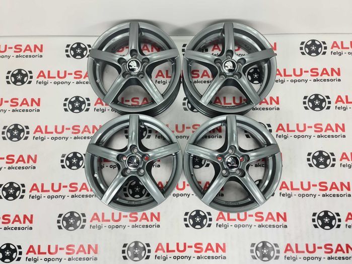 NOWE alufelgi SKODA 15" 5x100 Scala Fabia Octavia Rapid Grafit