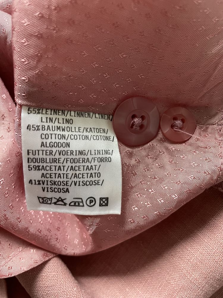 Żakiet damski marynarka vintage 55% Len M 38