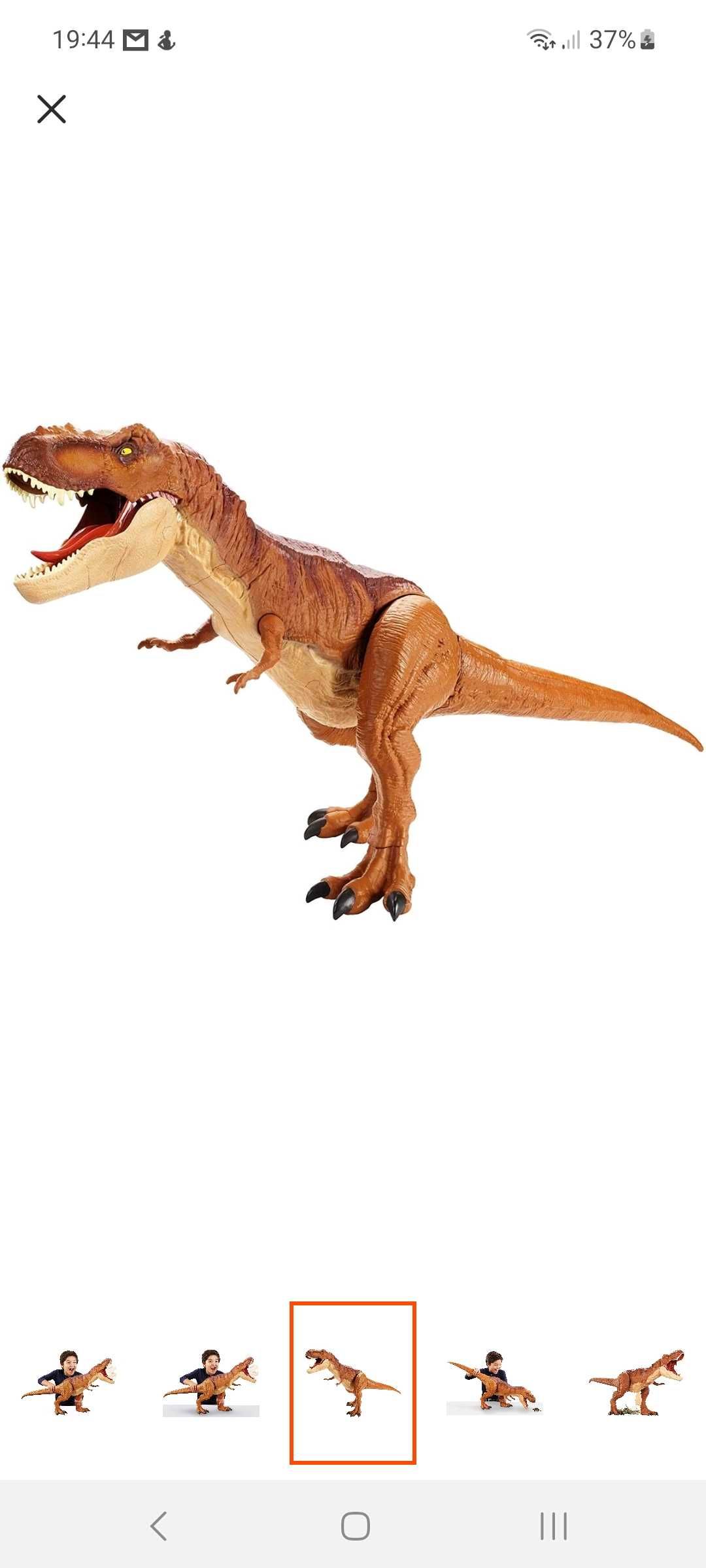 Tyrannosaurus Rex Jurassic World, Mattel 101 cm