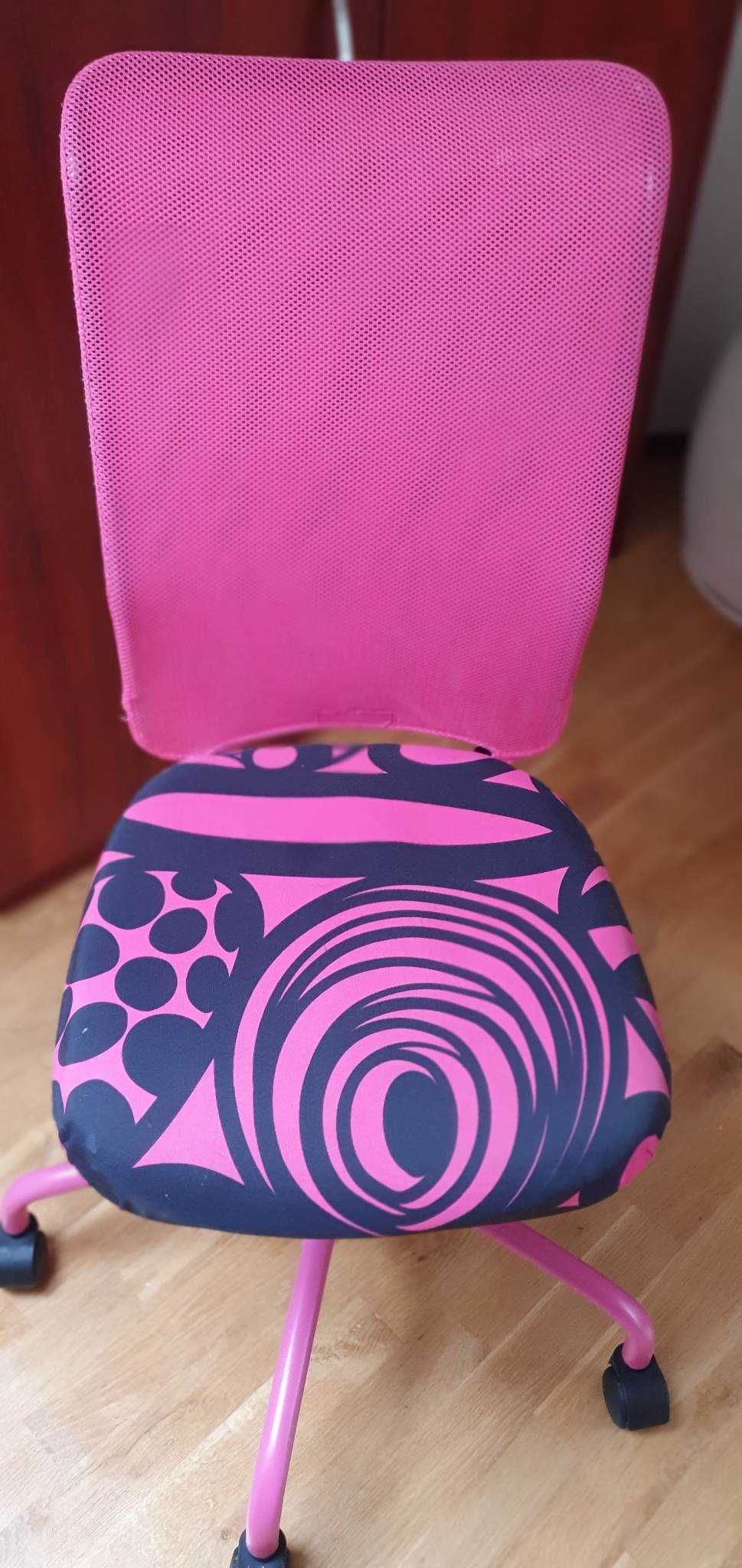 Krzesło obrotowe Ikea, różowe