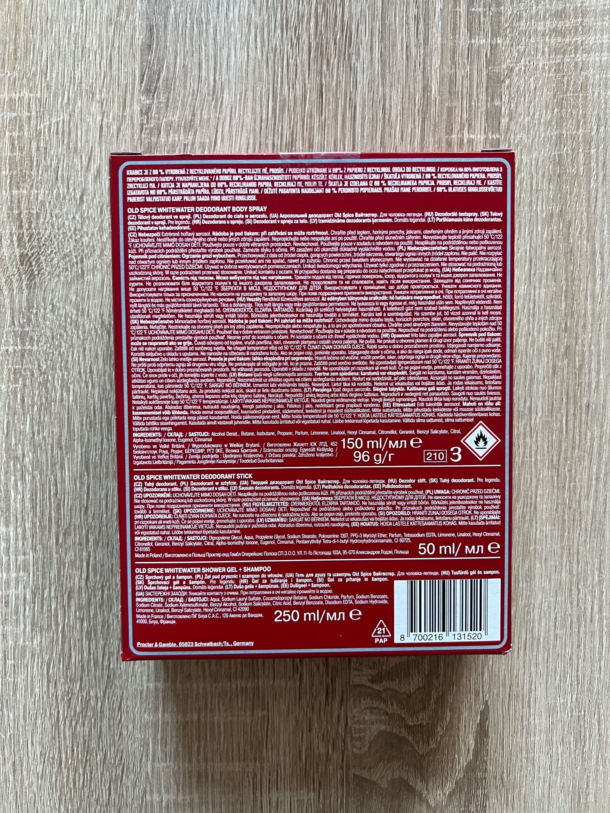 Old Spice Whitewater Zestaw prezentowy dla mężczyzny + Domino