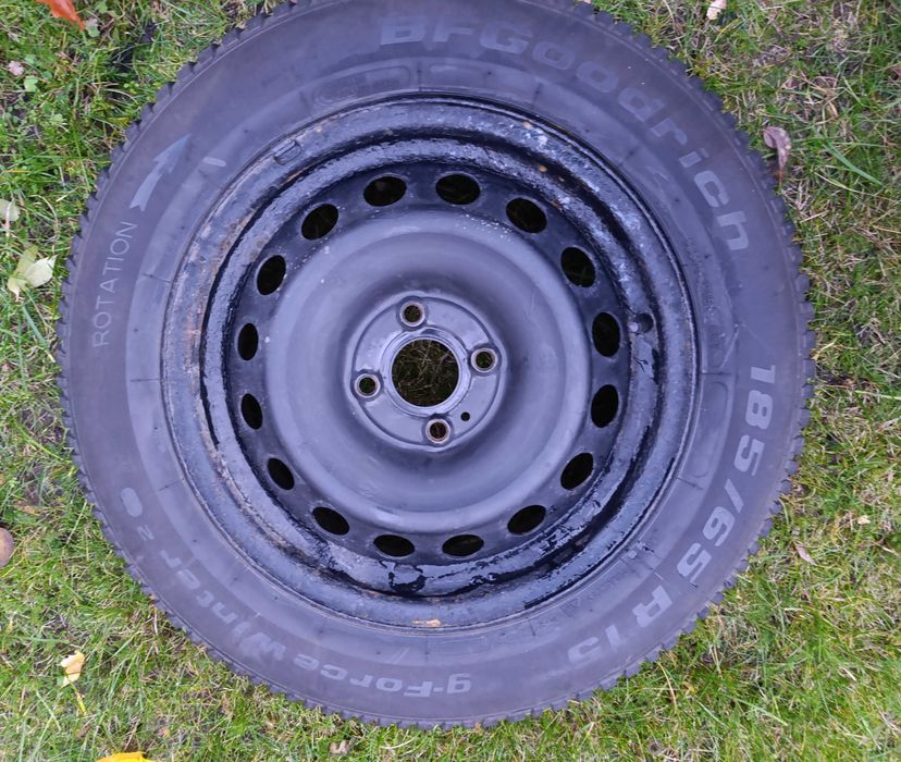 Sprzedam komplet kół zimowych na felgach stal. 185/65 R15 BFGoodrich