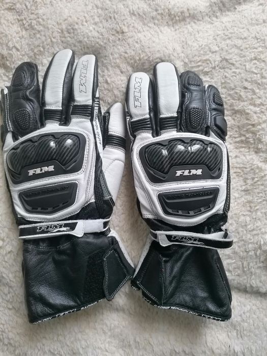 Rękawice motocyklowe FLM męskie skóra jak nowe rozmiar XL