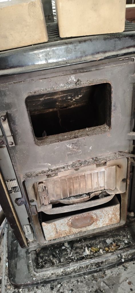 Piec Koza 4,4kW Węgiel drzewo rura 125 fi niemiecki