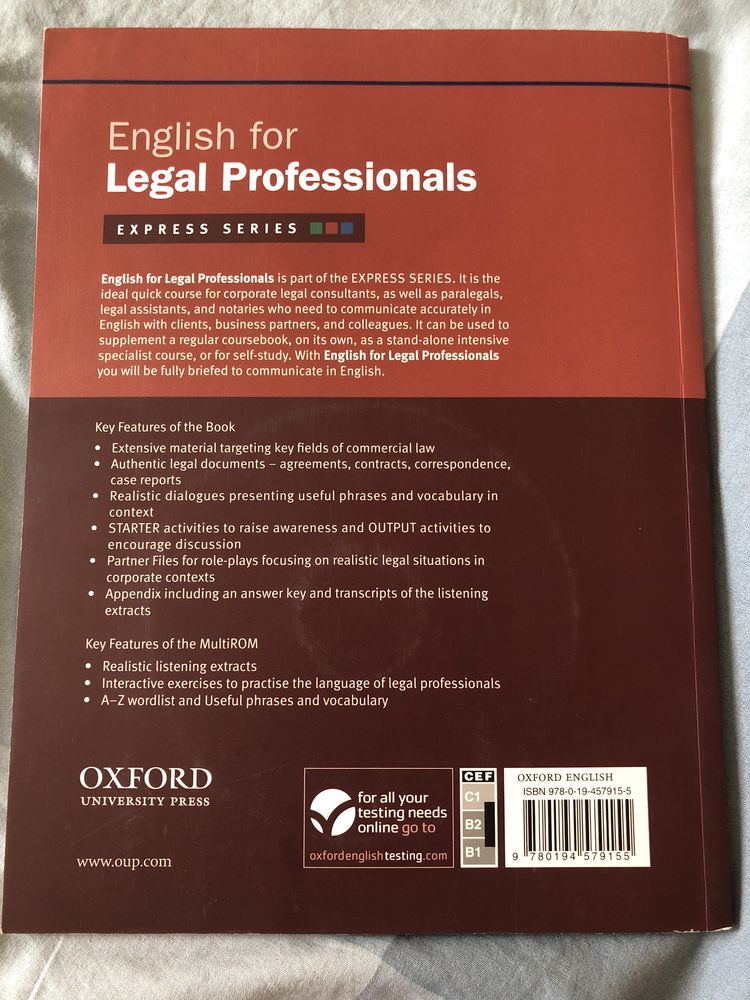 English for legal professionals - Andrew Frost