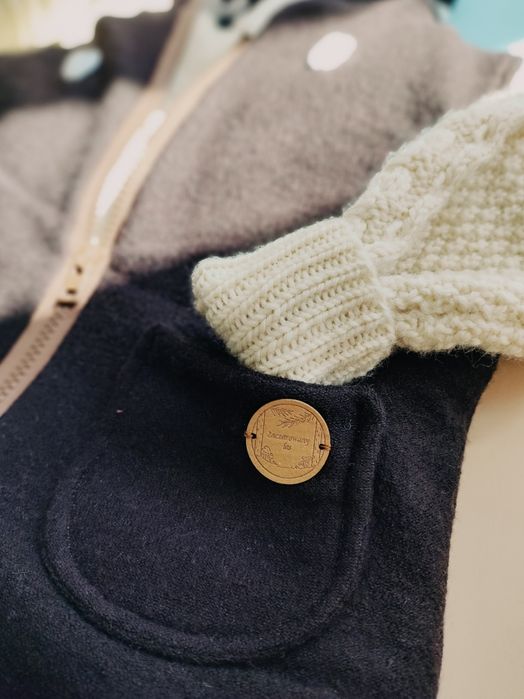 Bezrękawnik sarenka z uszami, 100% wełna, merino, kamizelka