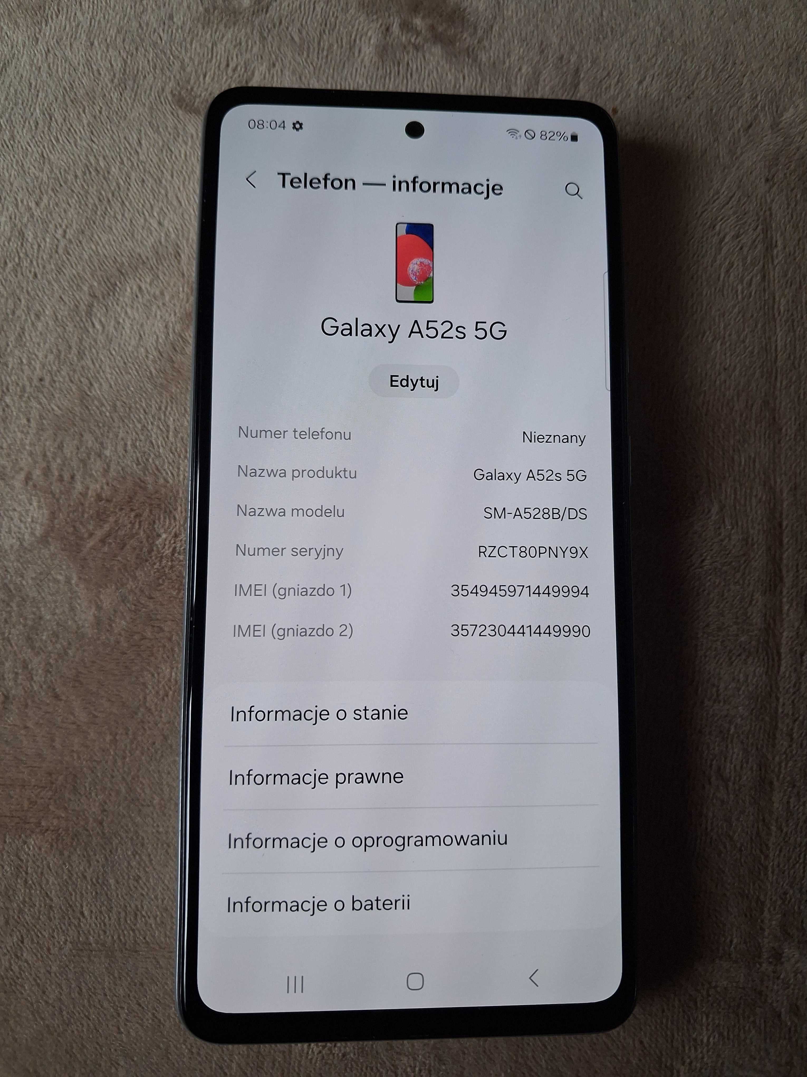 Telefon Samsung A52s 5g 6/128 gb Android 14 Galaxy SM-A528B/DS Dual