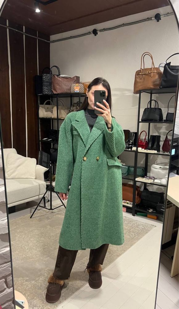 Стильне кашемірове/шерсть пальто JilSander! Oversize! Розпродаж!