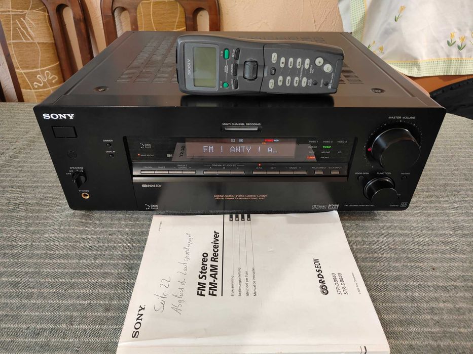 SONY 100% Sprawny Amplituner Premium A\V STR-DB940QS Org. Pilot DD DTS