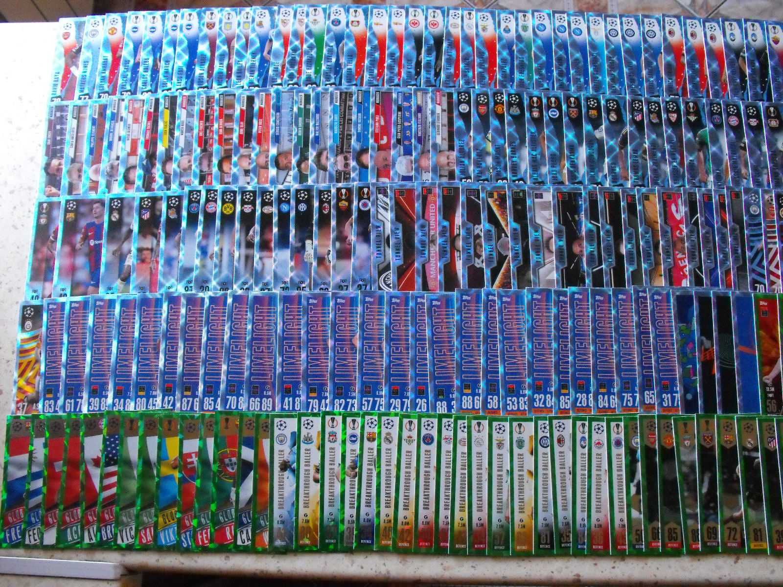 KOMPLET 252 kart CRYSTAL PARALLEL topps Match Attax 2023/24 EXTRA