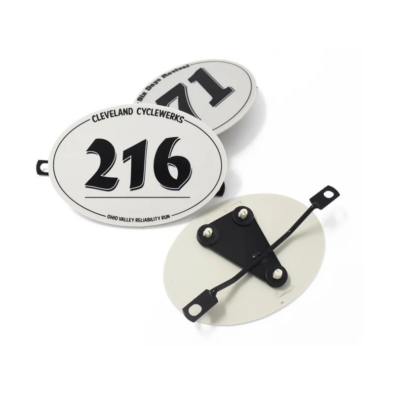 Par de placas laterais moto suporte metal placa pvc cafe racer