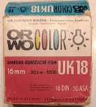 ORWO Color UK18, film 16 mm, 30.5 m, 1975 rok. Film do kamery.
