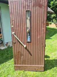 Drzwi zewnętrzne drewniane dąb 90