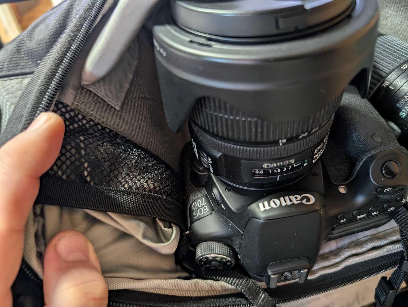 Canon EOS 70D ze świetnym obiektywem 15-85 mm