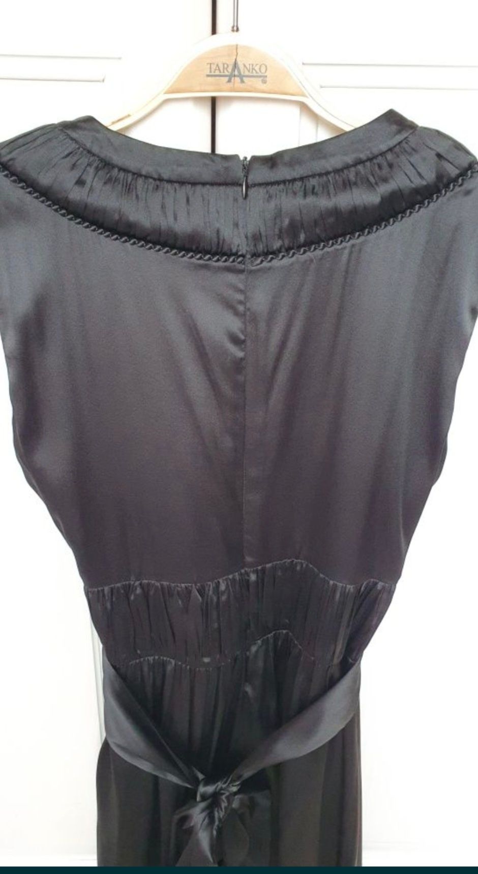 Taranko r. 34 jedwabna elegancka czarna sukienka jedwab XS