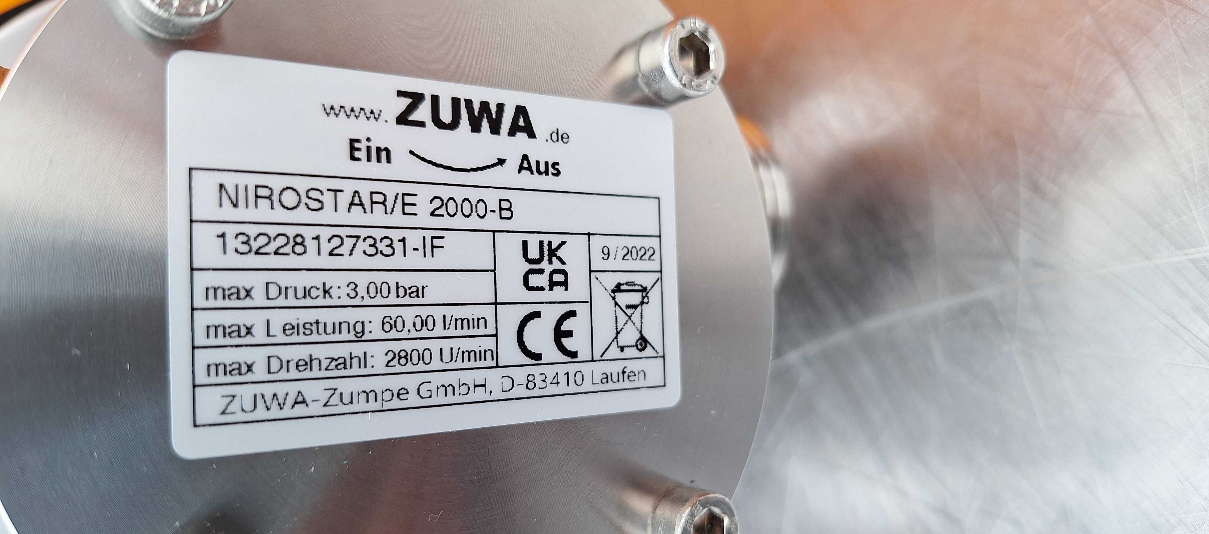 Pompa Wody Z Elastycznym Gumowym Wirnikiem Nierdzewna Soku Dozująca