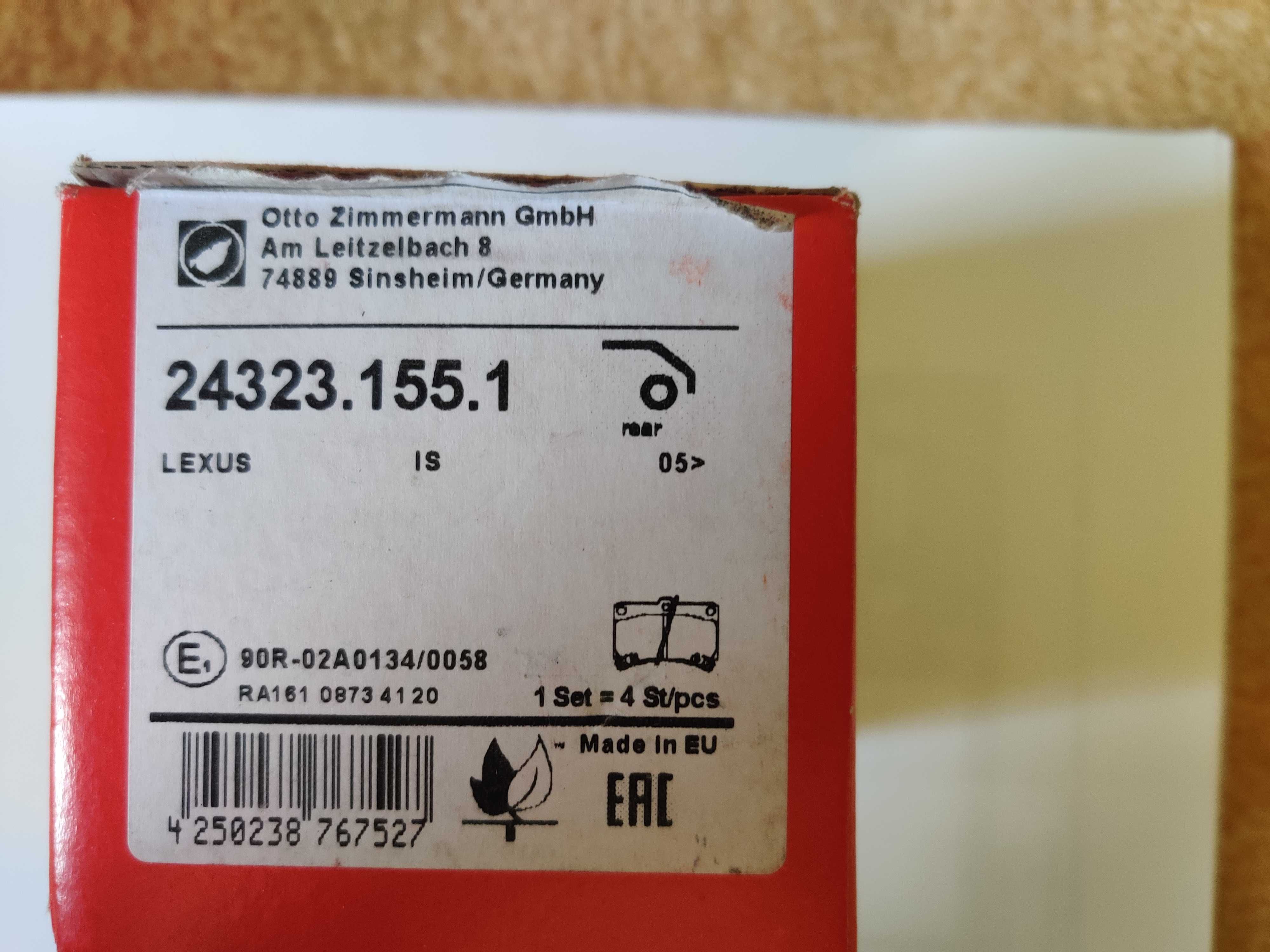 Klocki hamulcowe tył Zimmermann (24323.155.1) Lexus IS250 GS350 GS450