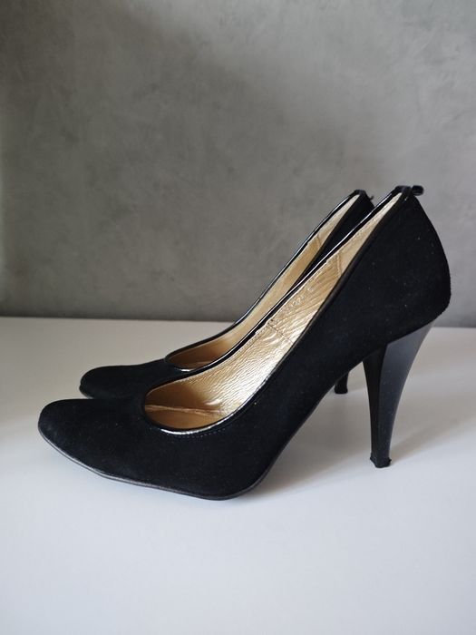 Туфлі шкіряні, натуральна замша 38