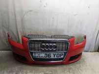 ! ZDERZAK PRZÓD PRZEDNI AUDI A3 8P LIFT FL S LINE S3 8P CZERWONY LY3J HALOGENY