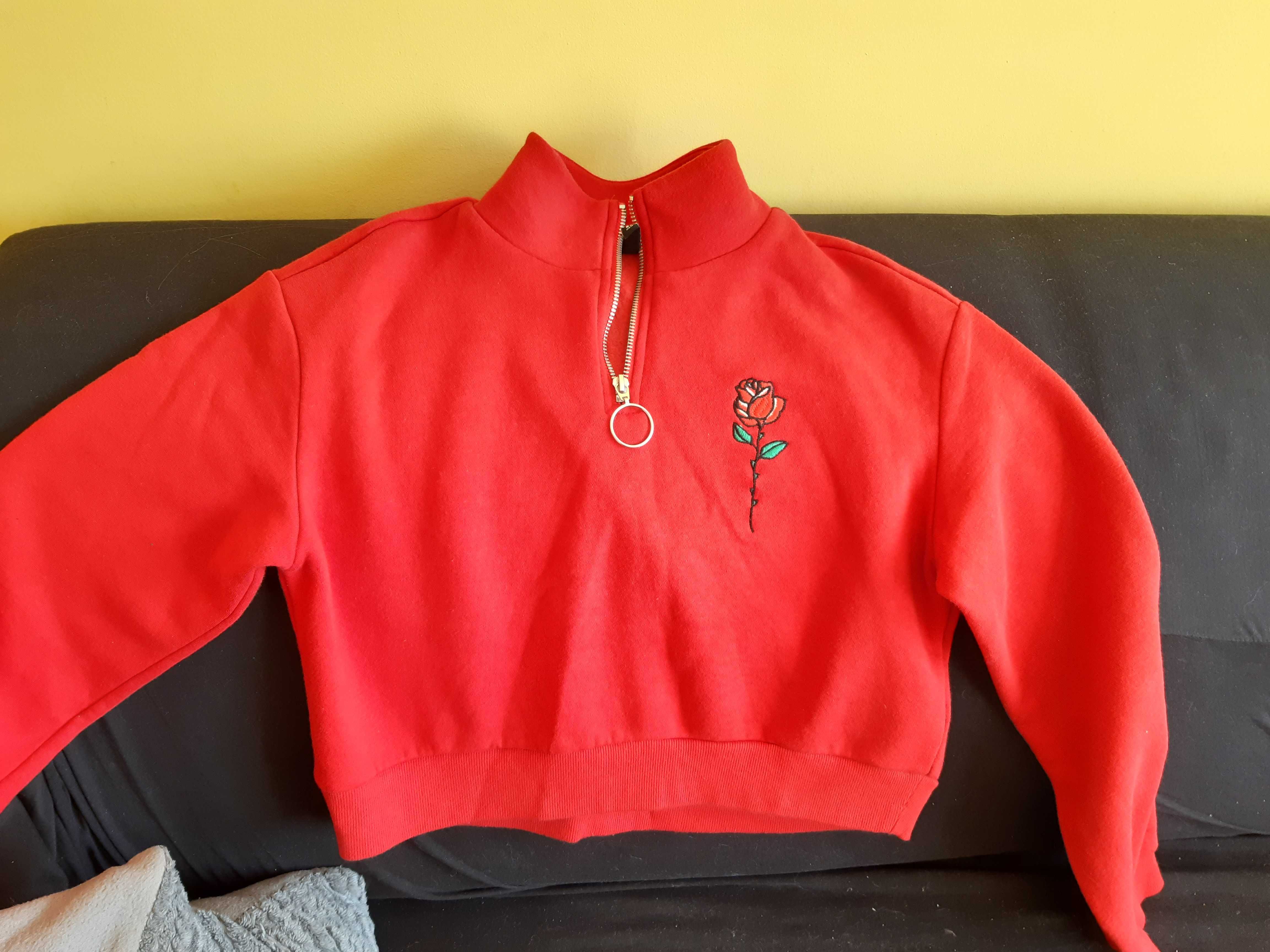 Krótka bluza damska H&M Divided basic  half-zip