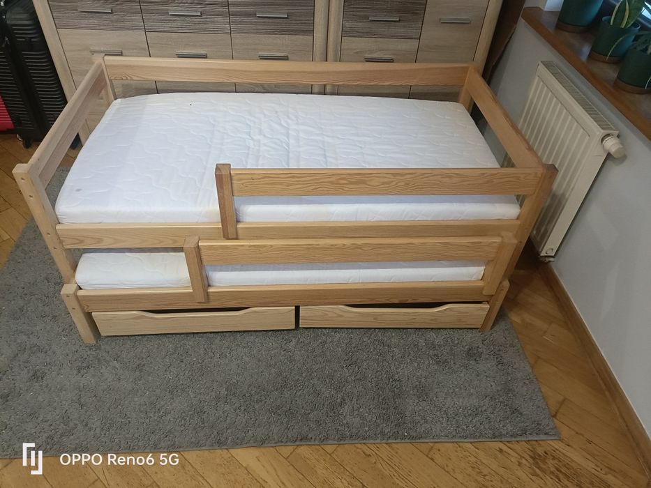 Łóżko podwójne wysuwane