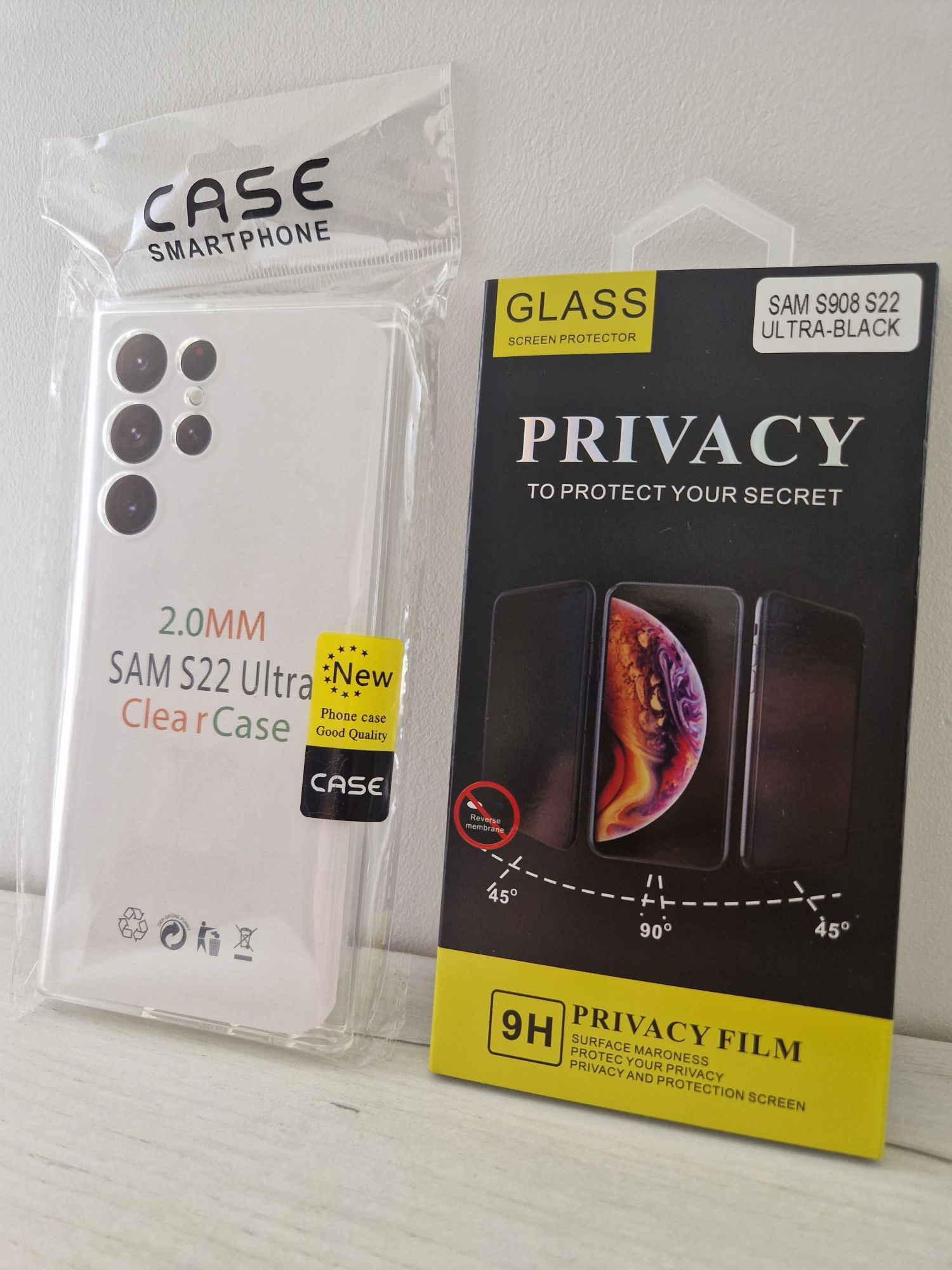 Zestaw do Samsung Galaxy S22 Ultra Case Clear + Szkło 9H