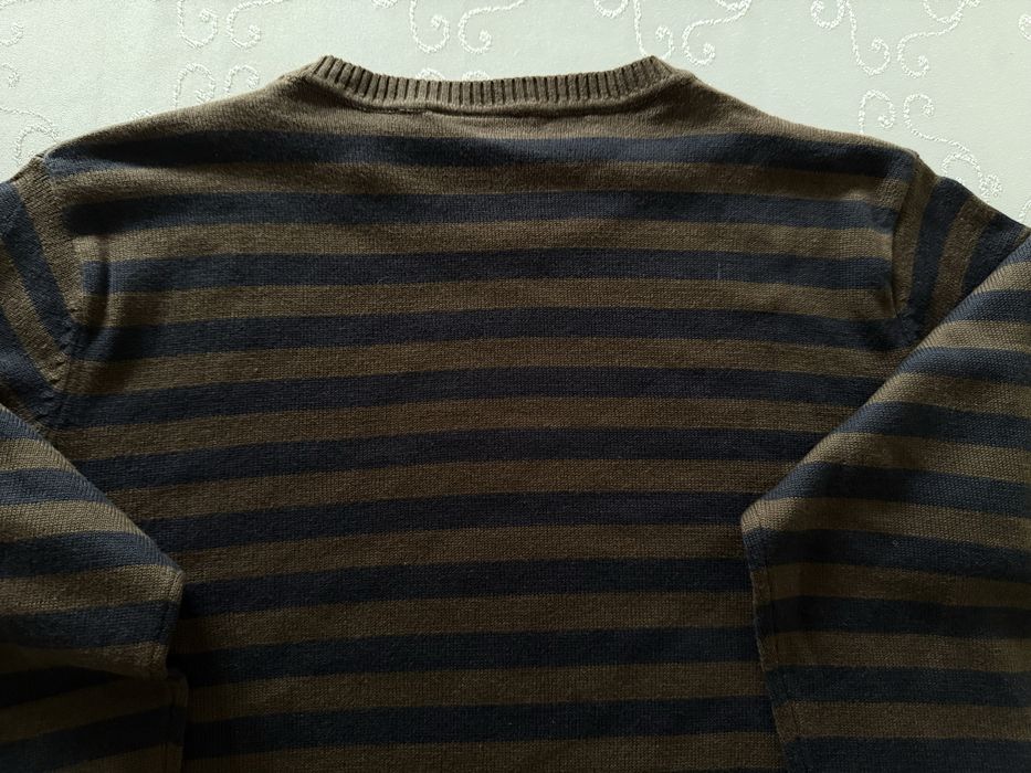 Sweter Męski w Paski Styl Klasyczny Elegancki XS , 164