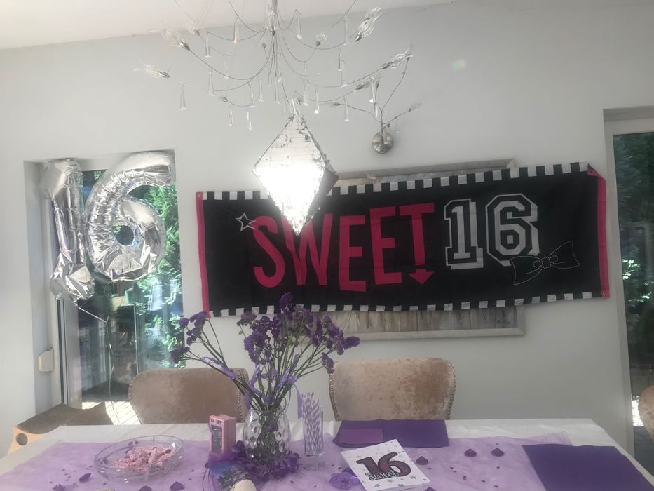 Baner sweet 16 urodziny, balony