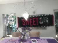 Baner sweet 16 urodziny, balony