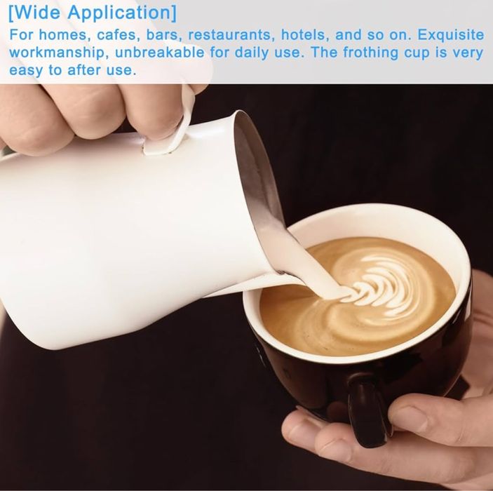 Uxcell Dzbanek do spieniania mleka czarny, 350ml