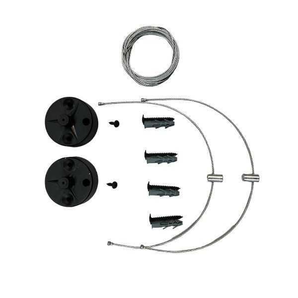 Підвісний лінійний світильник LED 58W 5000К 120х15см на тросах чорний