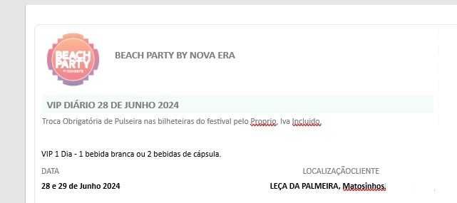 Beach Party by Nova Era (4 VIP PASS 28Jun)