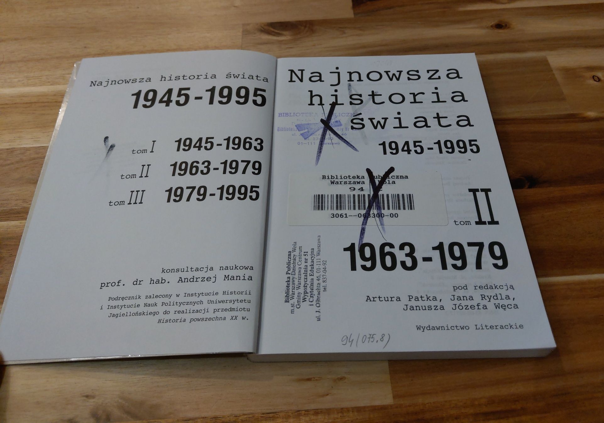 Najnowsza historia Świata 1945 - 1995 Tom II