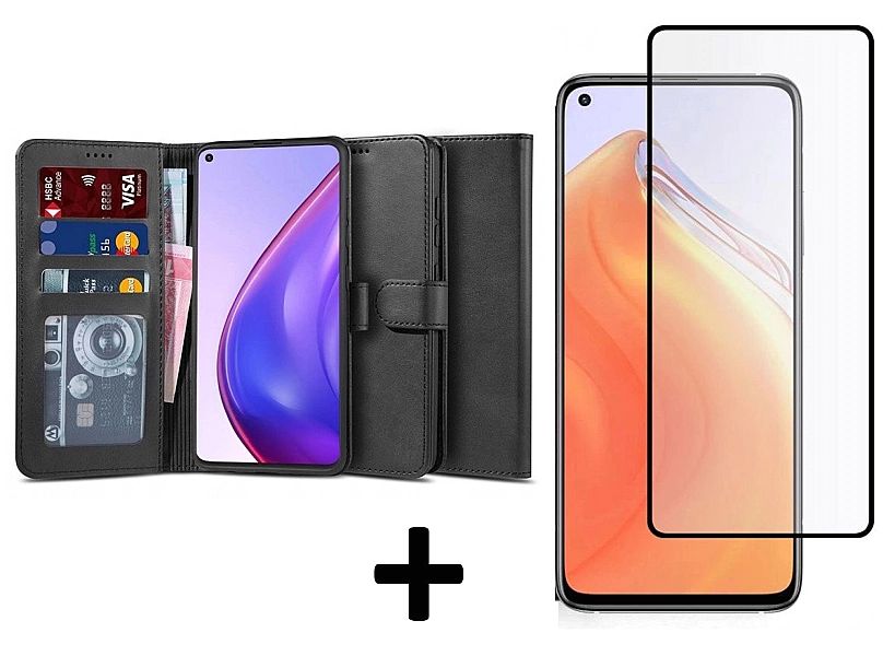 Etui Wallet 2 + szkło hartowane pełne do Xiaomi Mi 10T / Mi 10T Pro