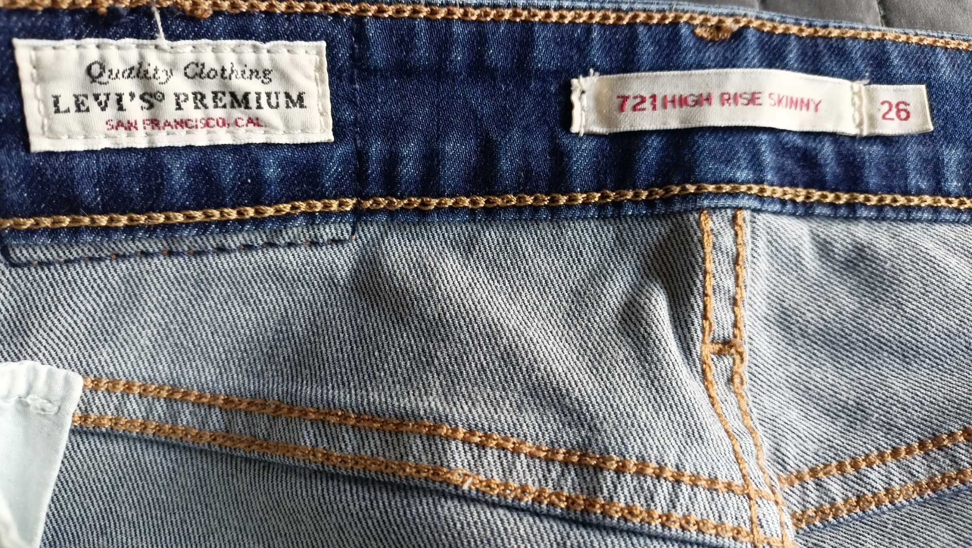 Levi`s spodnie jeansy rurki rozmiar 26/28 stretch