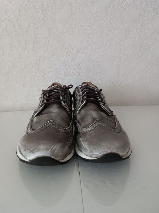 Стильні кросівки/туфлі оксфорди Geox, шкіра, з ефектом потертості