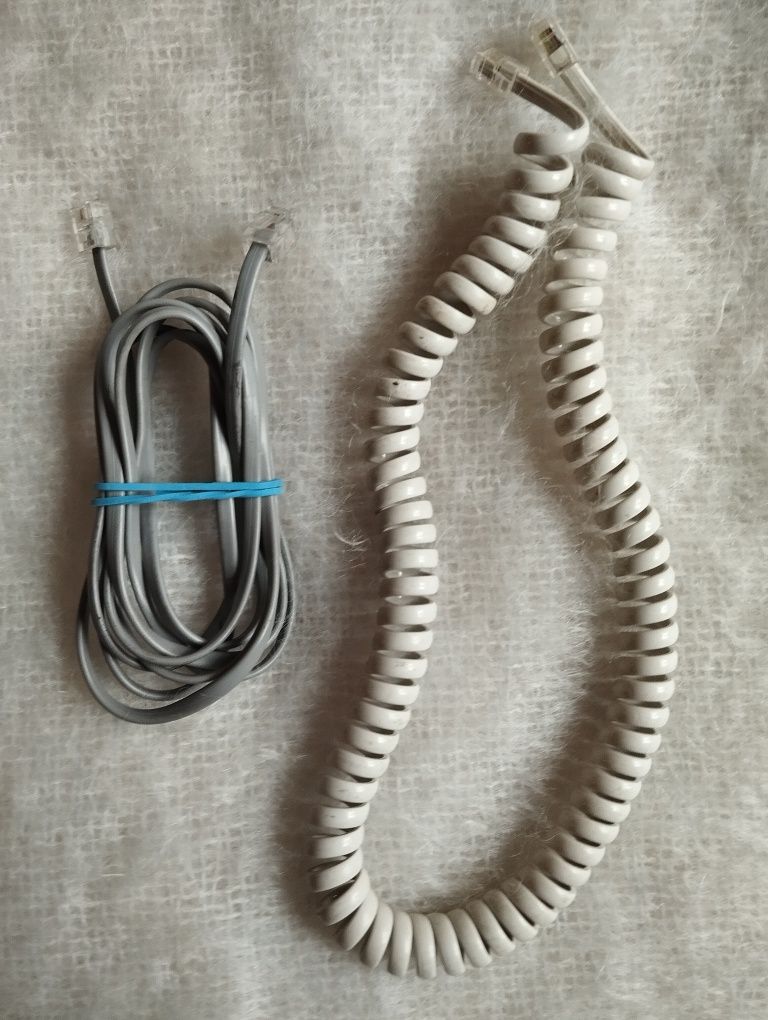 Zestaw vintage kable do telefonów stacjonarnych