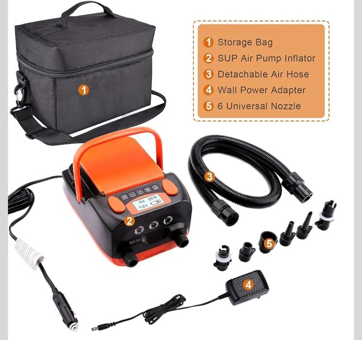 AGPtEK 6000 mAh SUP pompa elektryczna