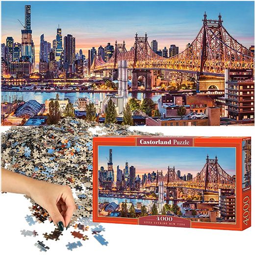 Puzzle CASTORLAND 4000 elementów Wieczór w Nowym Jorku 138x68cm