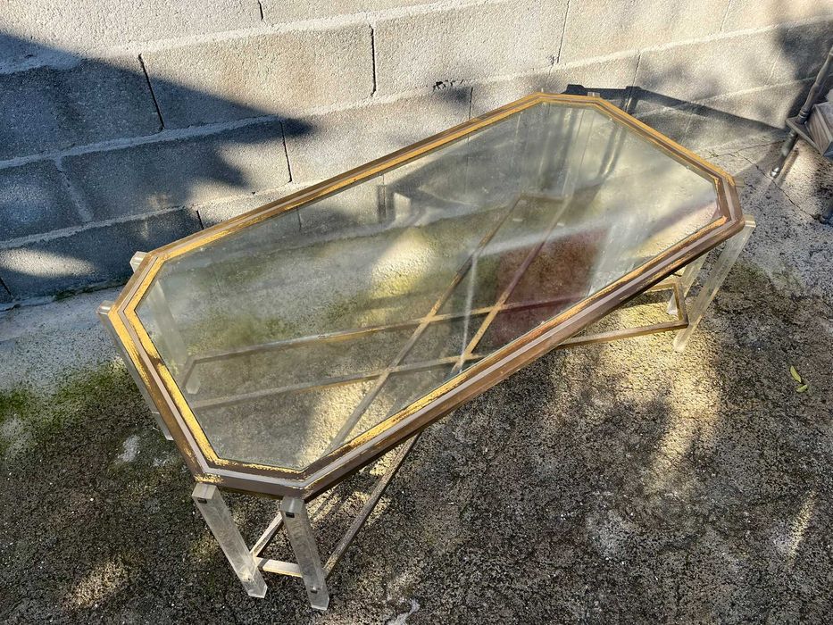 Mesa de Vidro Elegante (120 cm de tampo)