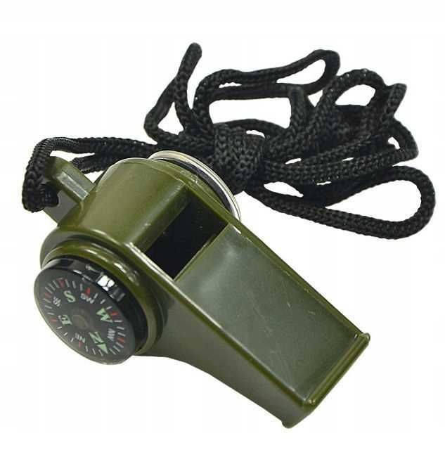 Gwizdek z kompasem I termometrem survivalowy militaarny wojskowy góry