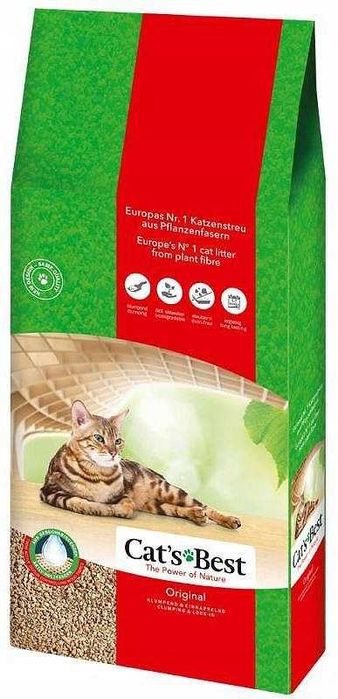 Cat’s Best Original Żwirek Drewniany 30l zwirek dla zwierzat psa kota