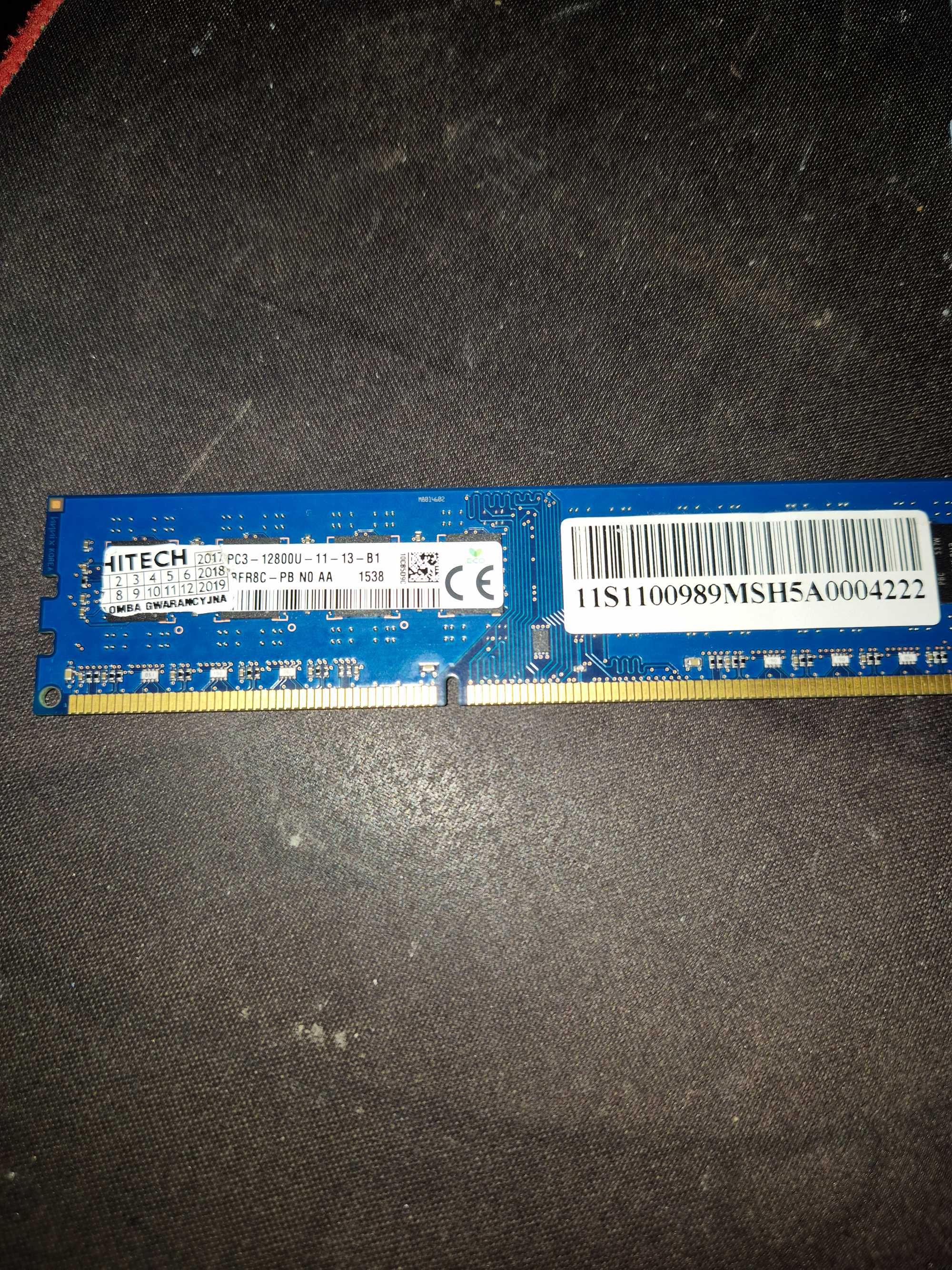 Ram DDR3 1x8 1600 MHz